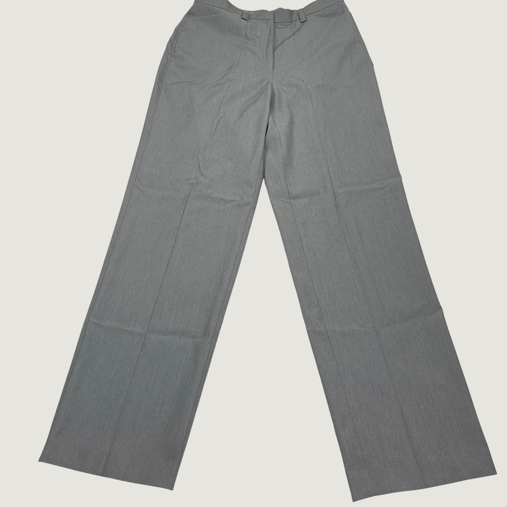 Liz Claiborne Lizsport Gray Straight Leg Dress Pants Womens 10 Office Slacks